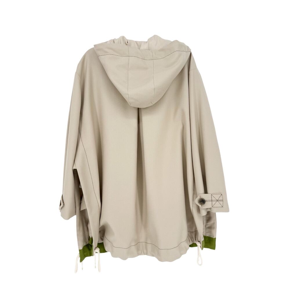 Banana Republic Oversized Utility Twill Pullover Jacket Beige Green Size Medium - Picture 11 of 14